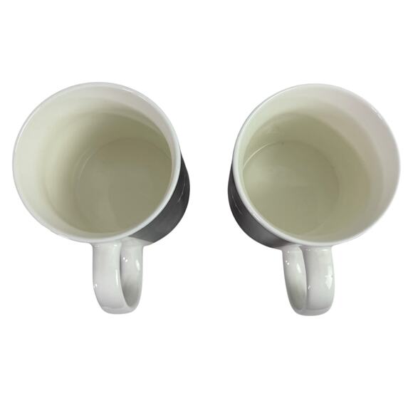 Set 2 Color Changing Heat Sensitive Coffee Tea Mugs Cups Ceramic Black & White - Picture 5 of 7